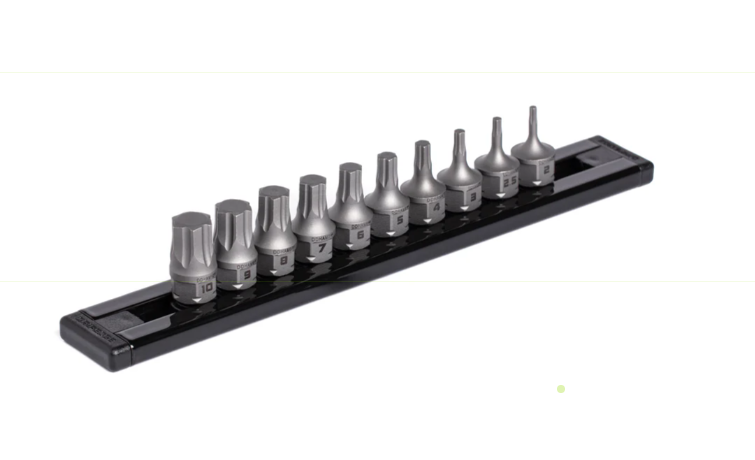 GRIPEDGE 10-PC RPT 1/4'' Drive Low-Profile Metric Hex Dual Action Driver Bit Set Part #DDHAM10S