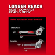 Milwaukee M12 FUEL™ 3/8" Extended Reach Ratchet