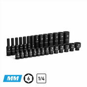 Capri Tools 1/4″ Drive Master Impact Socket Set, 4 – 15 mm