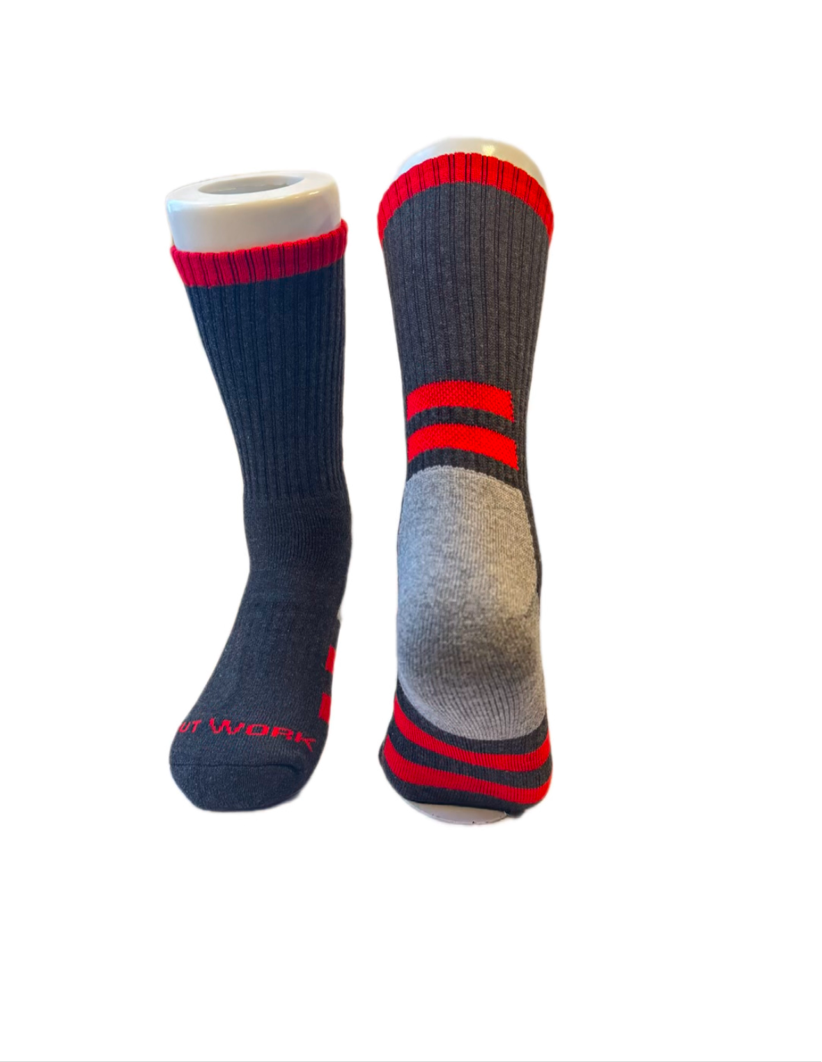 Red Cotton Crew Socks