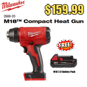 M18™ Compact Heat Gun with Free M18 2.0 Battery