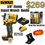 DeWalt 3/8" Atomic Impact Wrench  Bundle