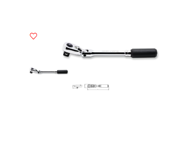 Koken 1/4" Body 3/8" Sq. Dr. Ratchet Handle 72 teeth Flexible Head Length 160mm Quick Release Z-series