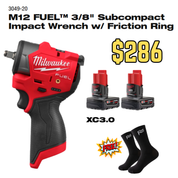 Milwaukee M12 Subcompact with (2) FREE 3.0 Batteries!