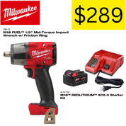 Milwaukee Tools 1/2" Mid Torque Impact Wrench & Dual Charger Combo Promo