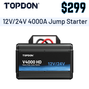 TOPDON V4000 HD One Jump Starter for All Your Heavy-Duty Needs