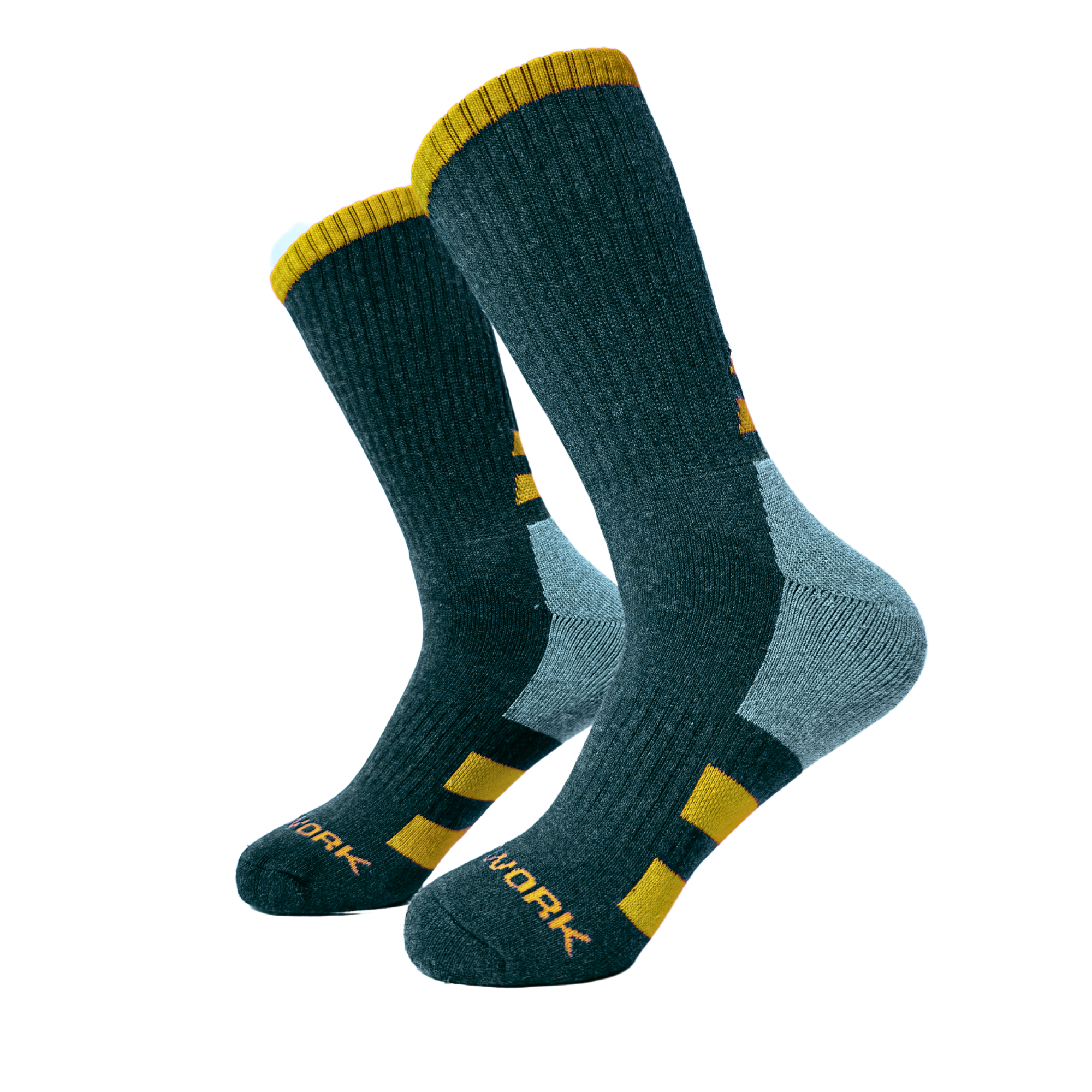 Yellow Crew Length Work Socks