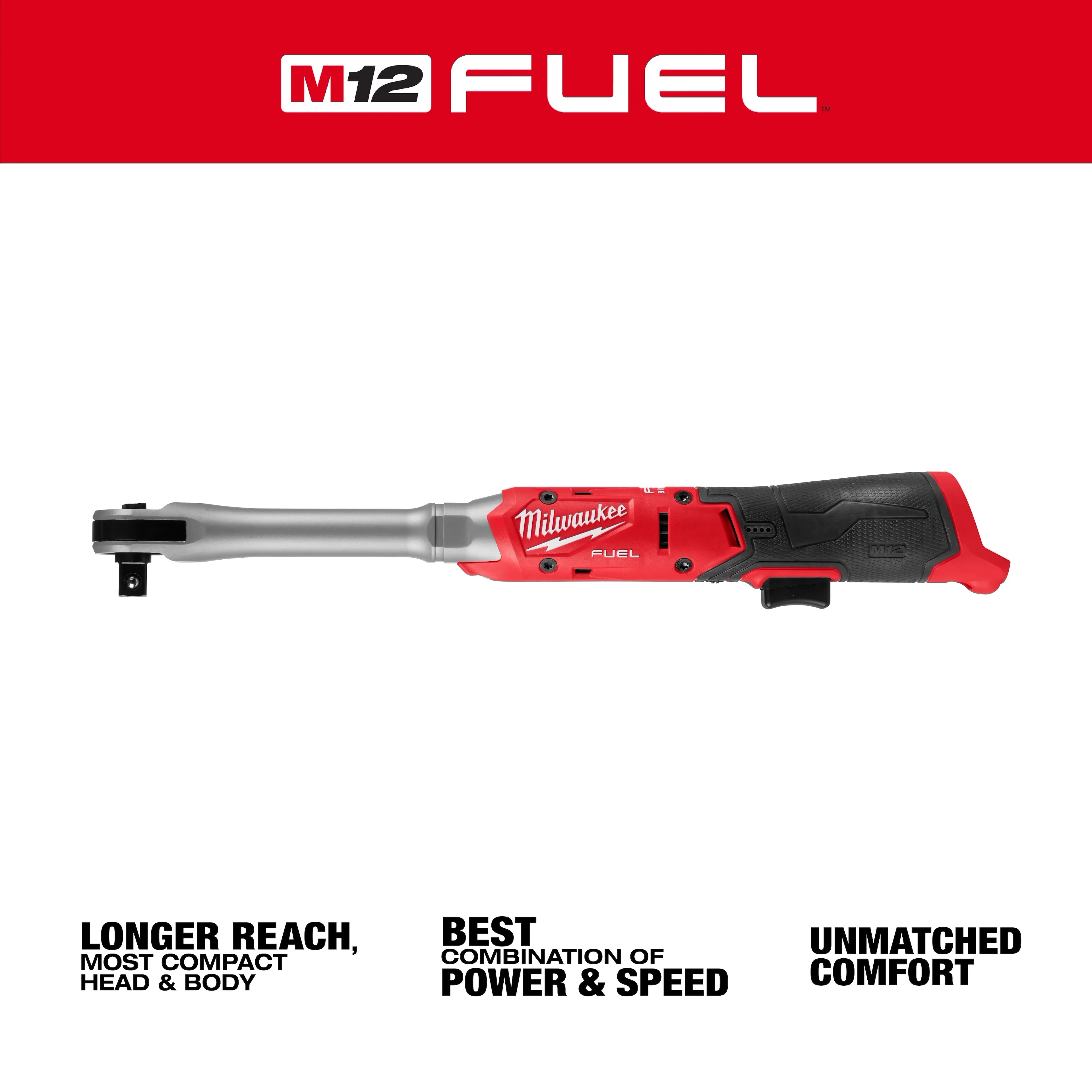 Milwaukee M12 FUEL™ 1/2" Extended Reach Ratchet