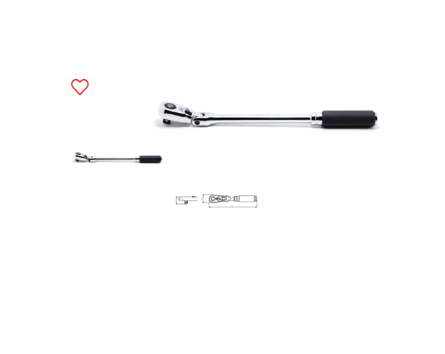 Koken 3/8" Sq.Dr. Ratchet Handle 72 teeth Flexible Head Length 280mm Quick Release Z-series