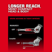 Milwaukee M12 FUEL™ 1/4" Extended Reach Ratchet