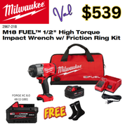 Milwaukee M18 1/2" High Torque Promo FREE 8.0 Forge Battery Pack