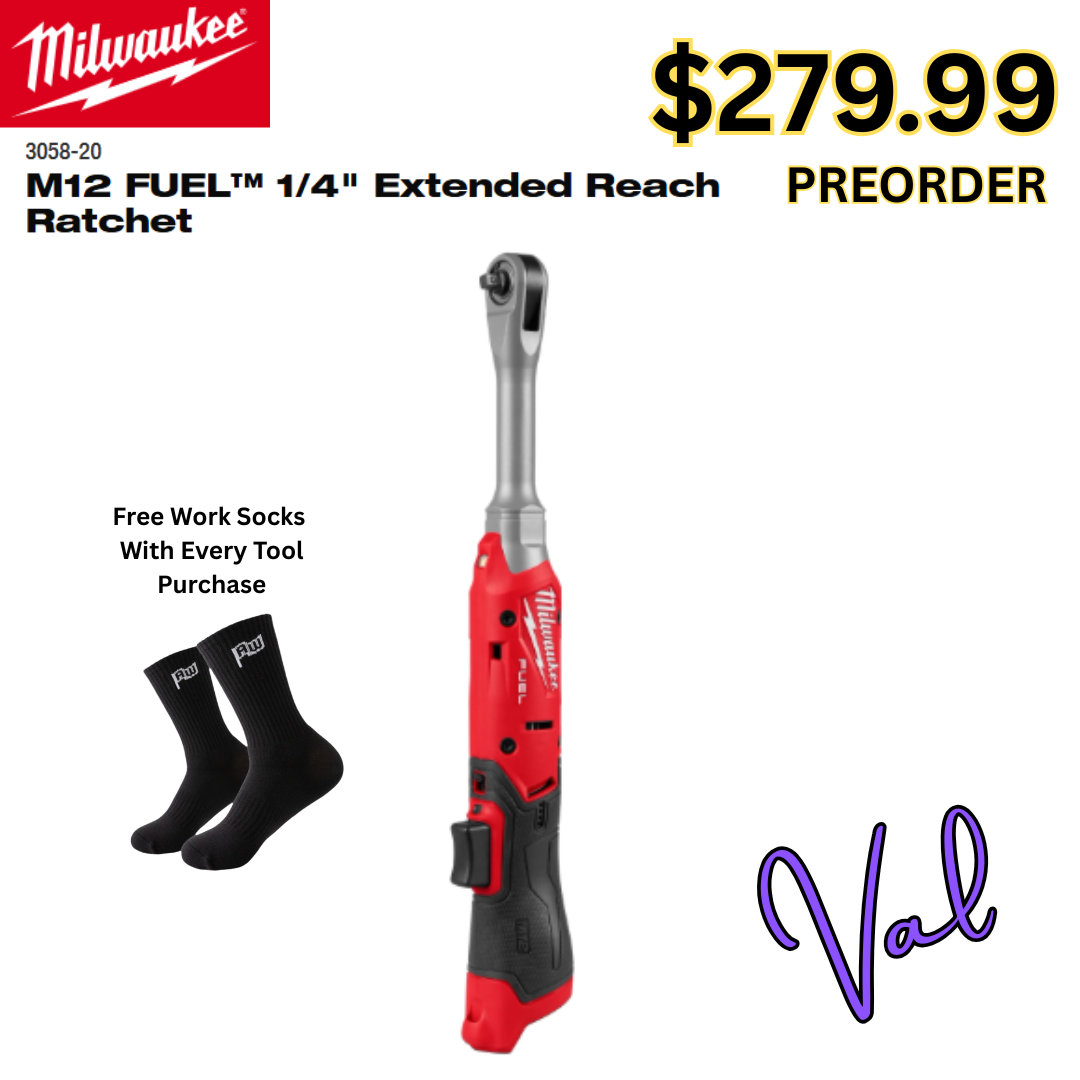 Milwaukee M12 FUEL™ 1/4" Extended Reach Ratchet