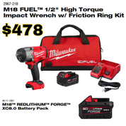 Milwaukee Tools M18 1/2" High Torque Impact Wrench 1 Battery Kit