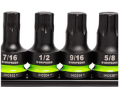 GRIPEDGE RPT Impact Hex Driver Set - 6-Pc 1/2’’ Drive Short SAE Part #IHCS6S