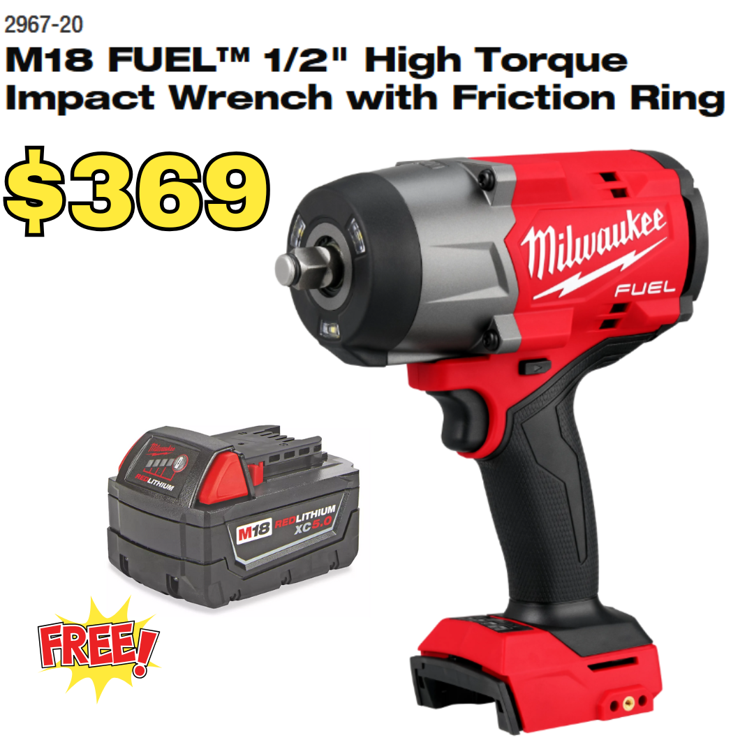M12 FUEL™ Stubby 3/8" Impact Wrench with FREE XC5.0 Battery!