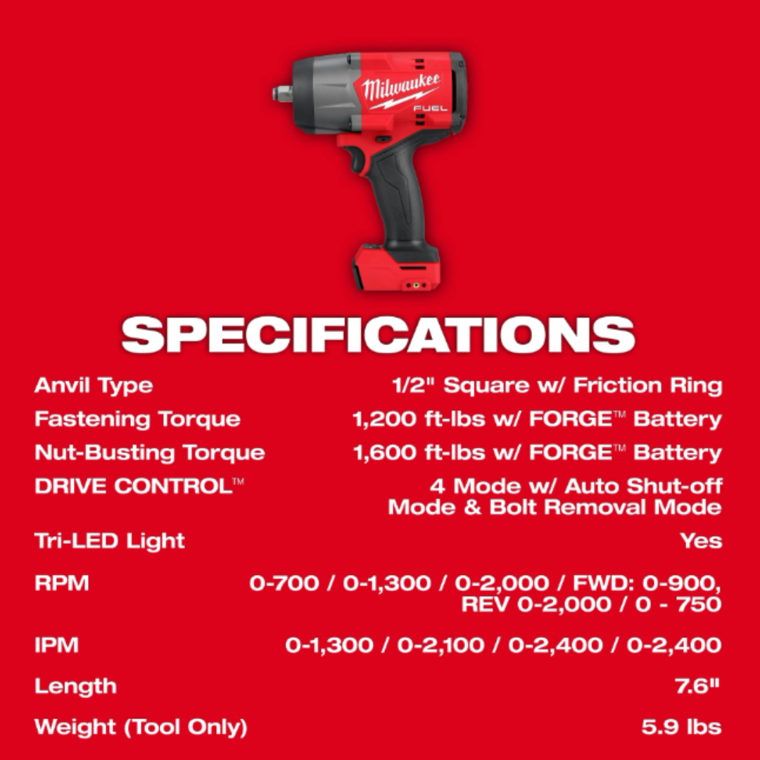 M12 FUEL™ Stubby 3/8" Impact Wrench with FREE XC5.0 Battery!