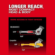 Milwaukee M12 FUEL™ 1/2" Extended Reach Ratchet