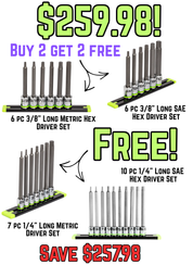 GripEdge Long Hex Driver Set PROMO