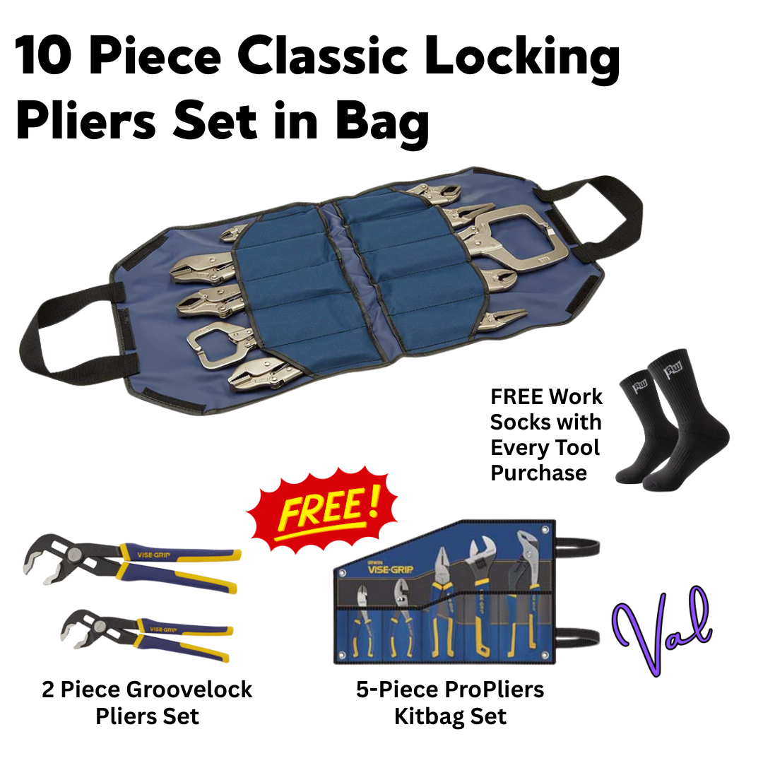 IRWIN 10 Piece Classic Locking Pliers Set in Bag