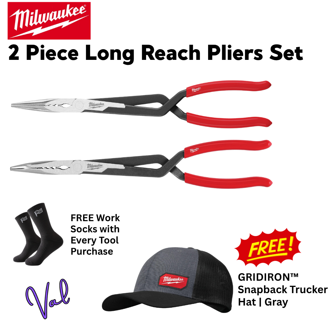Milwaukee 2 Piece Long Reach Pliers Set