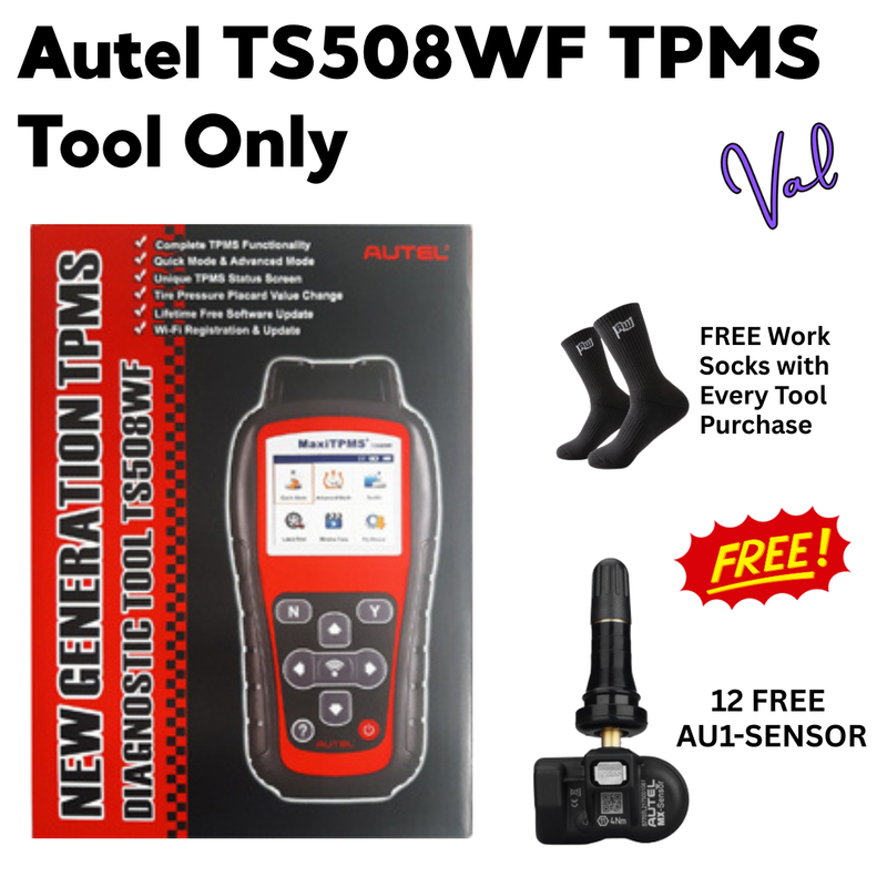 Autel TS508WF TPMS with 12 free sensors
