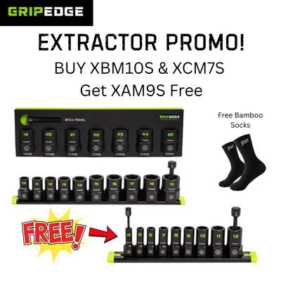 GripEdge | Ultimate G-FORS Socket Extractor Bundle | Buy XBM10S & XCM7S Get XAM9S Free