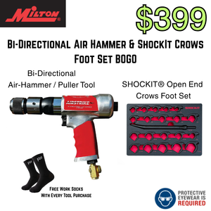 Bi-Directional Air Hammer & ShockIt Crows Foot Set BOGO