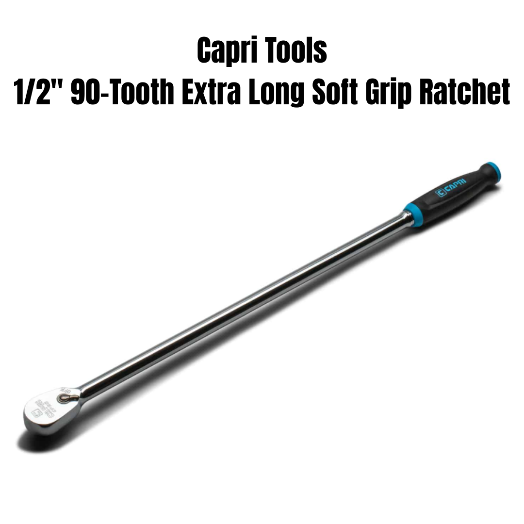 Capri 1/2" 90-Tooth Extra Long Soft Grip Ratchet