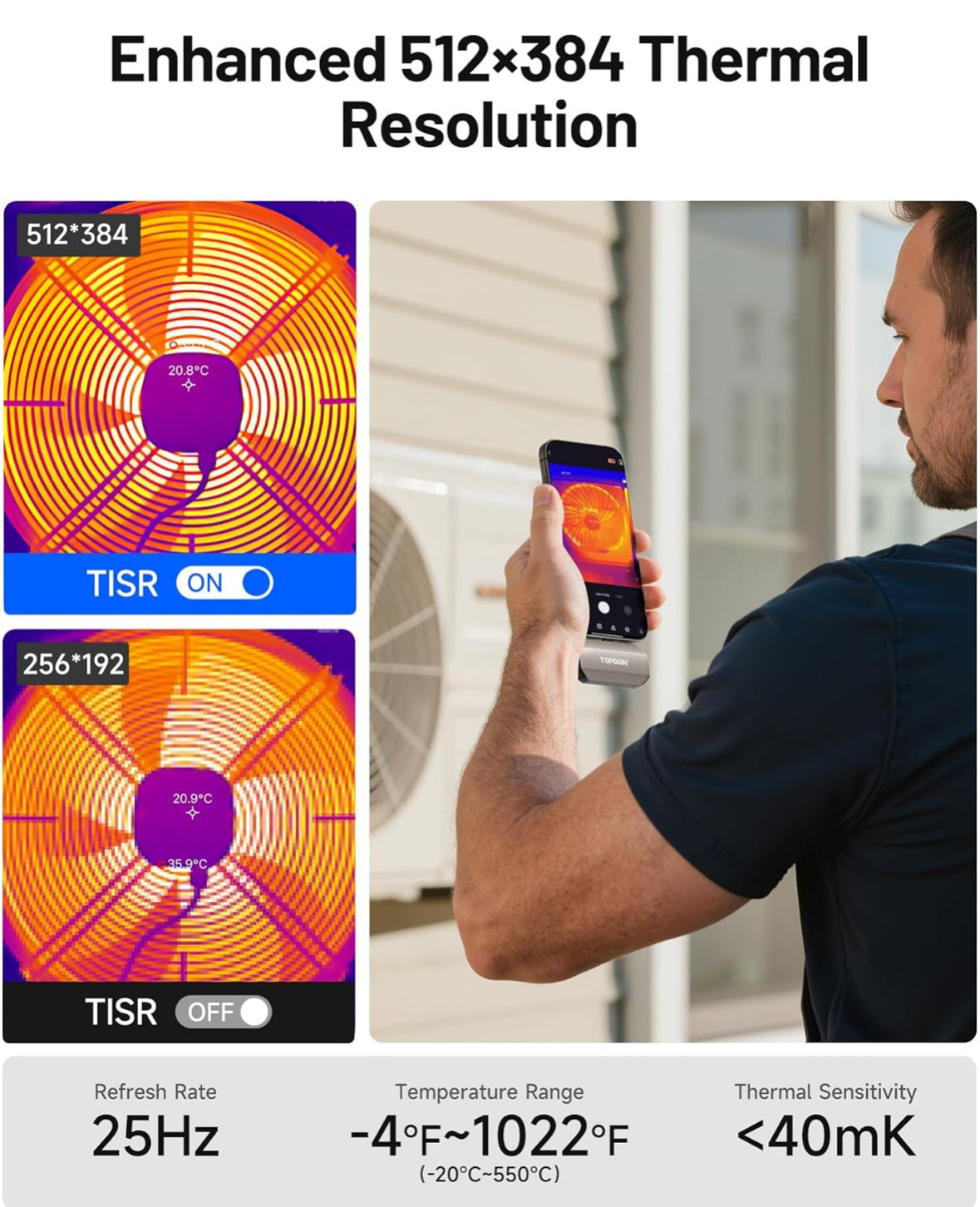 TopDon Thermal Imaging Camera for iOS & Android Type-C Devices
