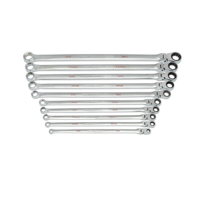 GEARWRENCH 10 Piece 120XP Universal Spline XL Flex Head GearBox Ratcheting SAE Wrench Set