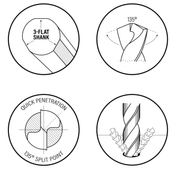 PINK KNKUT 29 PIECE DRILL BUDDY JOBBER LENGTH DRILL BIT SET 1/16"-1/2" BY 64THS