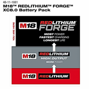 Milwaukee Tools M18™ REDLITHIUM™ FORGE™ XC8.0 Battery Pack