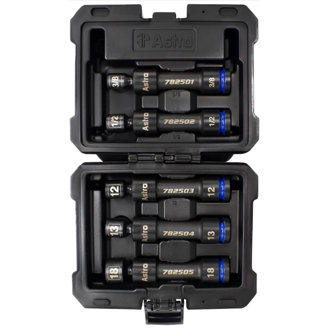 1/2” Drive 12 Point Pinless Heavy-Duty Driveline Impact Socket Set