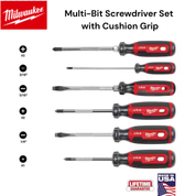 Milwaukee Tools MT200-6 Multi-Bit Screwdriver Set with Cushion Grip