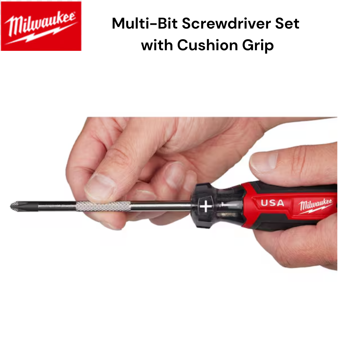 Milwaukee Tools MT200-6 Multi-Bit Screwdriver Set with Cushion Grip