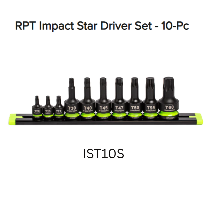 Gripedge 10 pc RPT Impact Star Driver Set IST10S