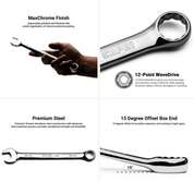 Capri Tools Master Metric Combination Wrench Set with The Mechanic’s Tray, 6 – 24mm