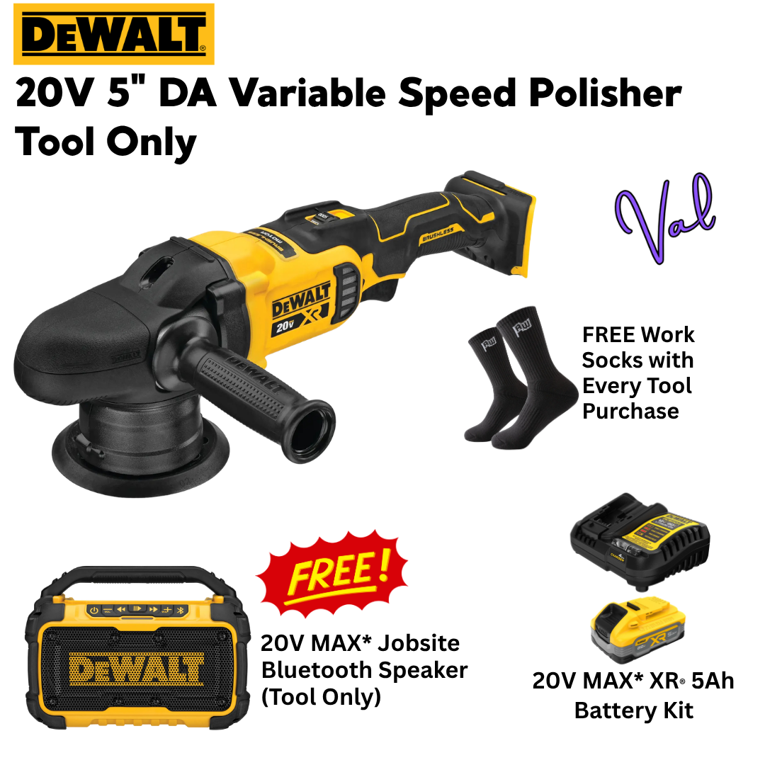 Dewalt 20V 5" DA Variable Speed Polisher Tool Only