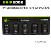 Grip Edge socket extractor set - 5-pc 1/2 Drive SAE