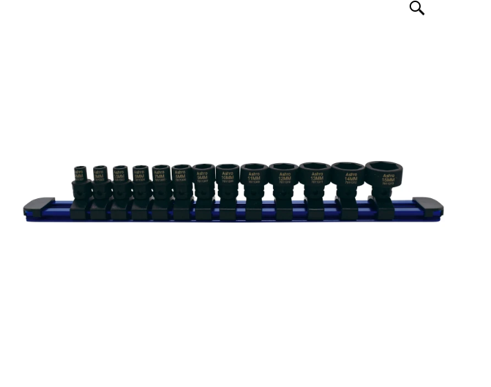 Astro Pneumatic 13-Piece 1/4″ Drive Low Profile Nano Impact Sockets – Metric