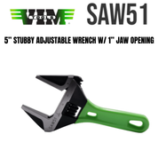 VIM Tools 5" Stubby Adjustable Wrench