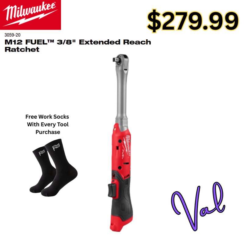 Milwaukee M12 FUEL™ 3/8" Extended Reach Ratchet