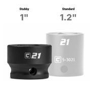 Capri Tools 3/8” Stubby Impact Socket Set SAE 5/16-1”