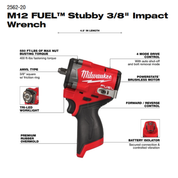 M12 FUEL™ Stubby 3/8" Impact Wrench with FREE XC5.0 Battery!