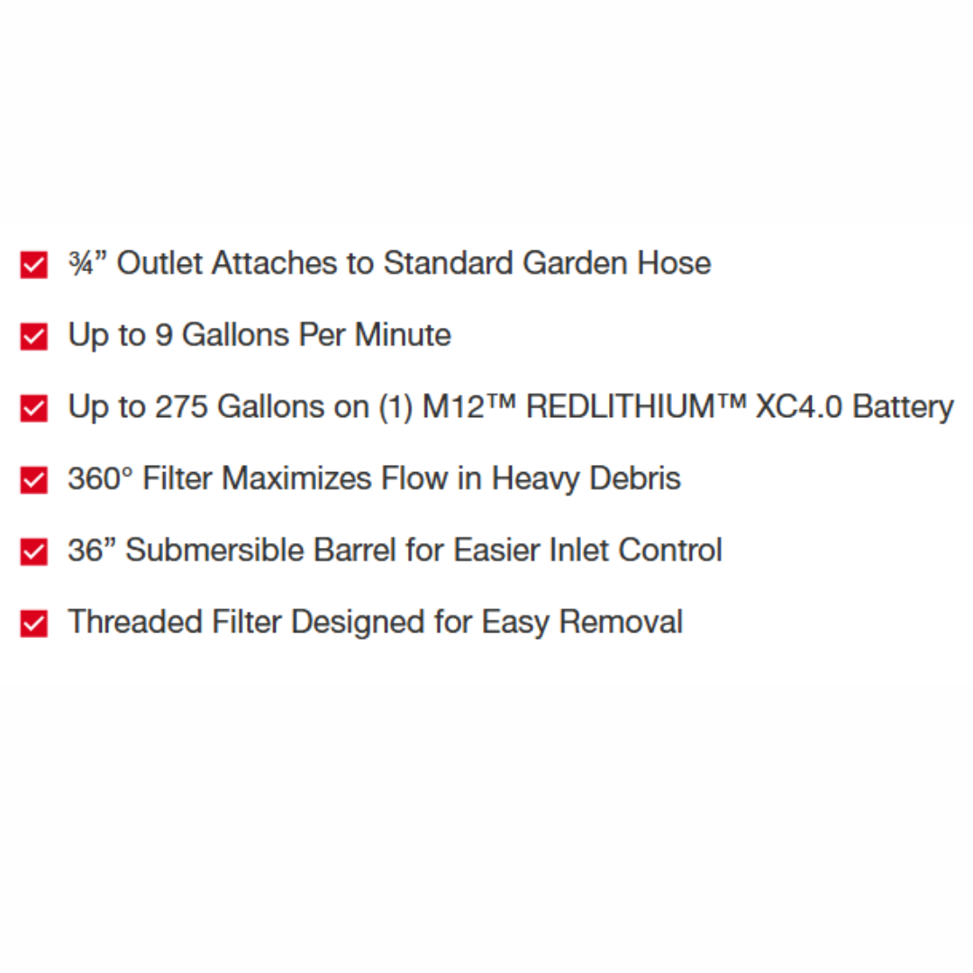 M12™ Stick Transfer Pump with Free XC 5.0 Battery Promo