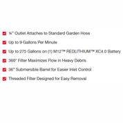 M12™ Stick Transfer Pump with Free XC 5.0 Battery Promo