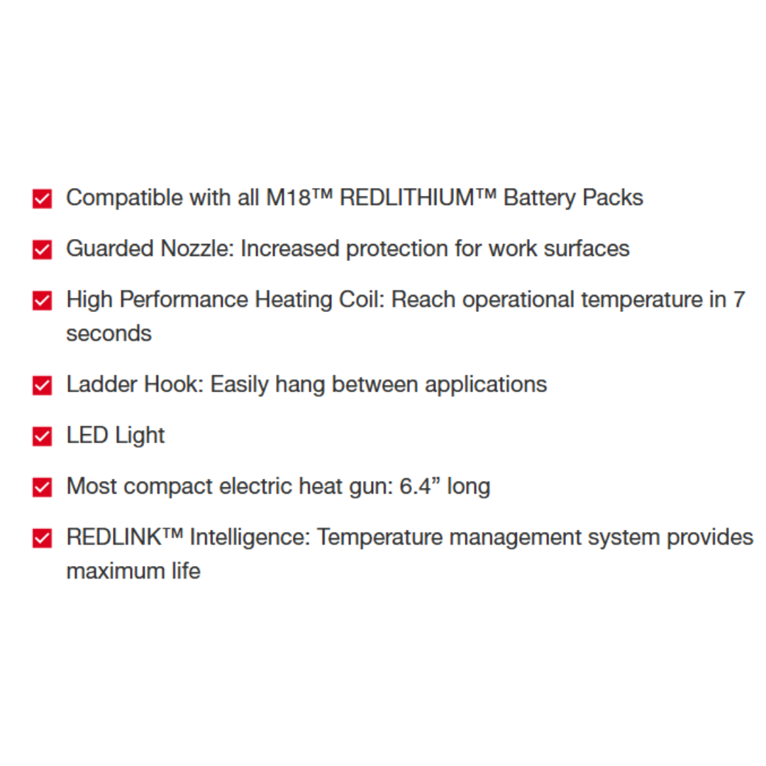 M18™ Compact Heat Gun with Free M18 2.0 Battery