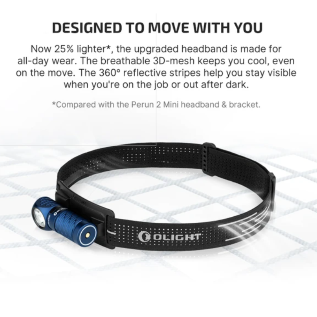 Olight Perun 3 Mini Headlamp & Flashlight with Red and White Light