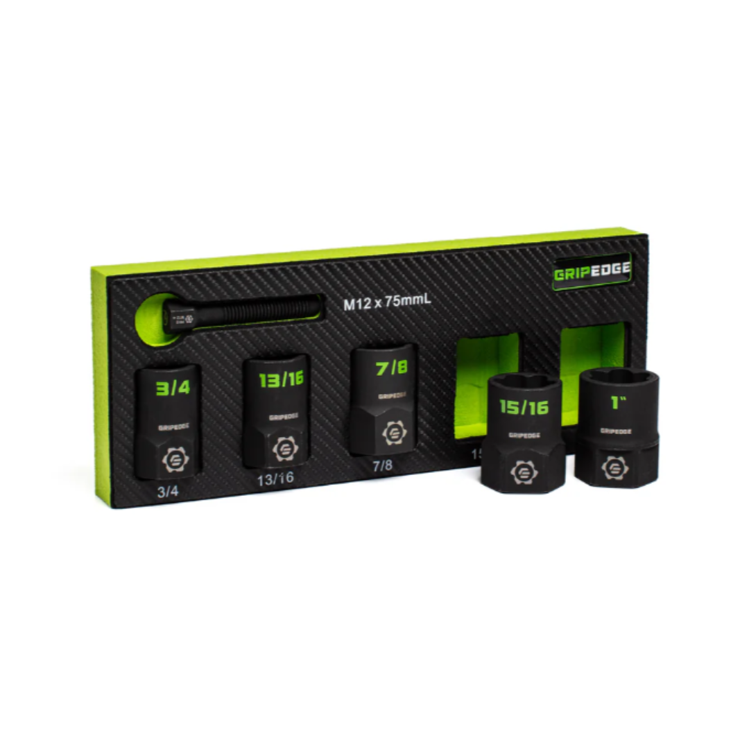 Grip Edge socket extractor set - 5-pc 1/2 Drive SAE
