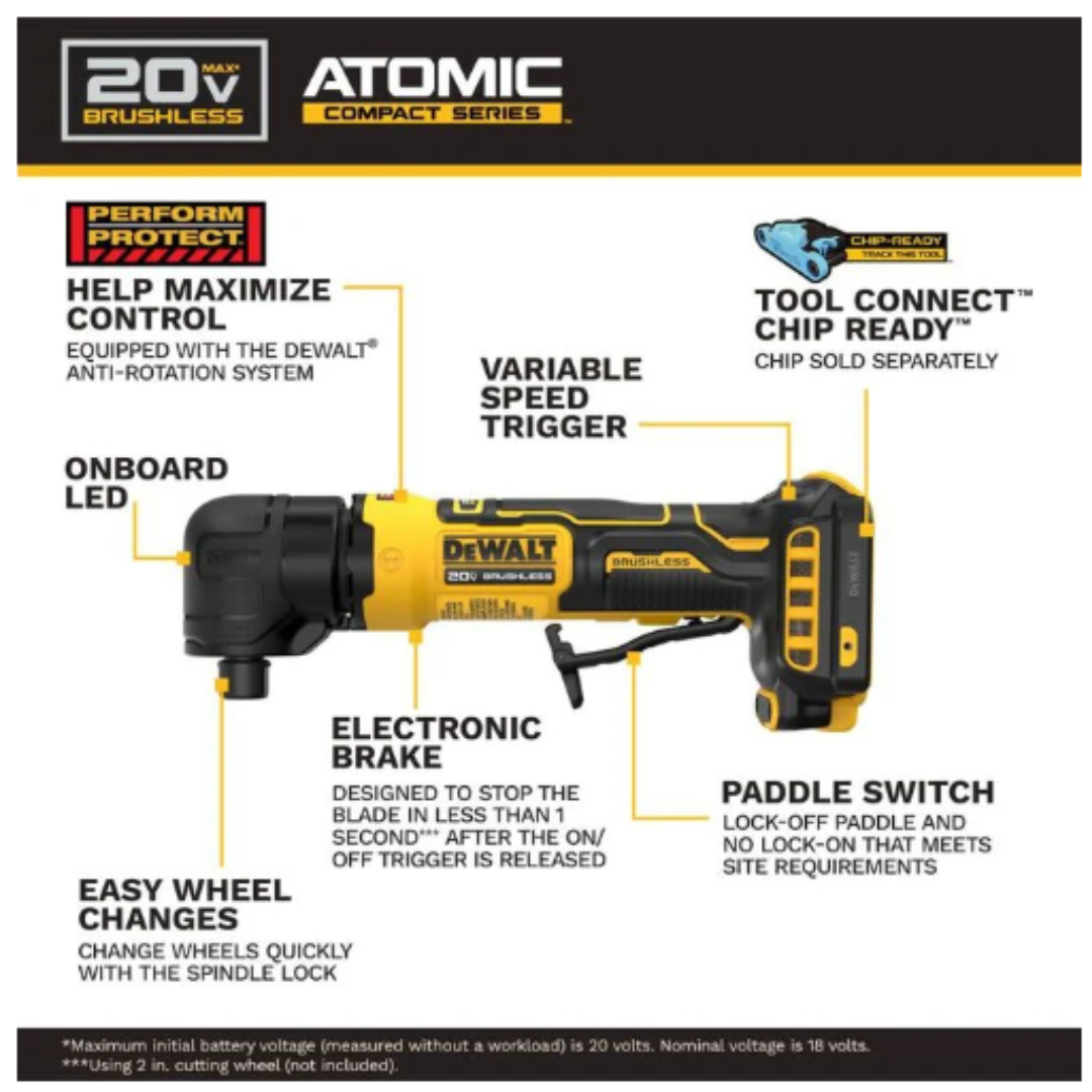Dewalt 20V MAX ATOMIC Right Angle Die Grinder with Battery & Charger